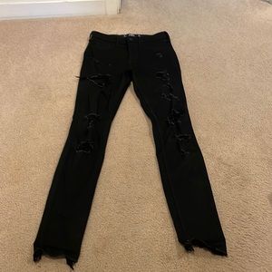 Black ripped jeans